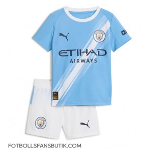 Manchester City Replika Hemmatröja Barn 2025-26 Kortärmad (+ Korta byxor)